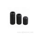 Steel set screws with flat point